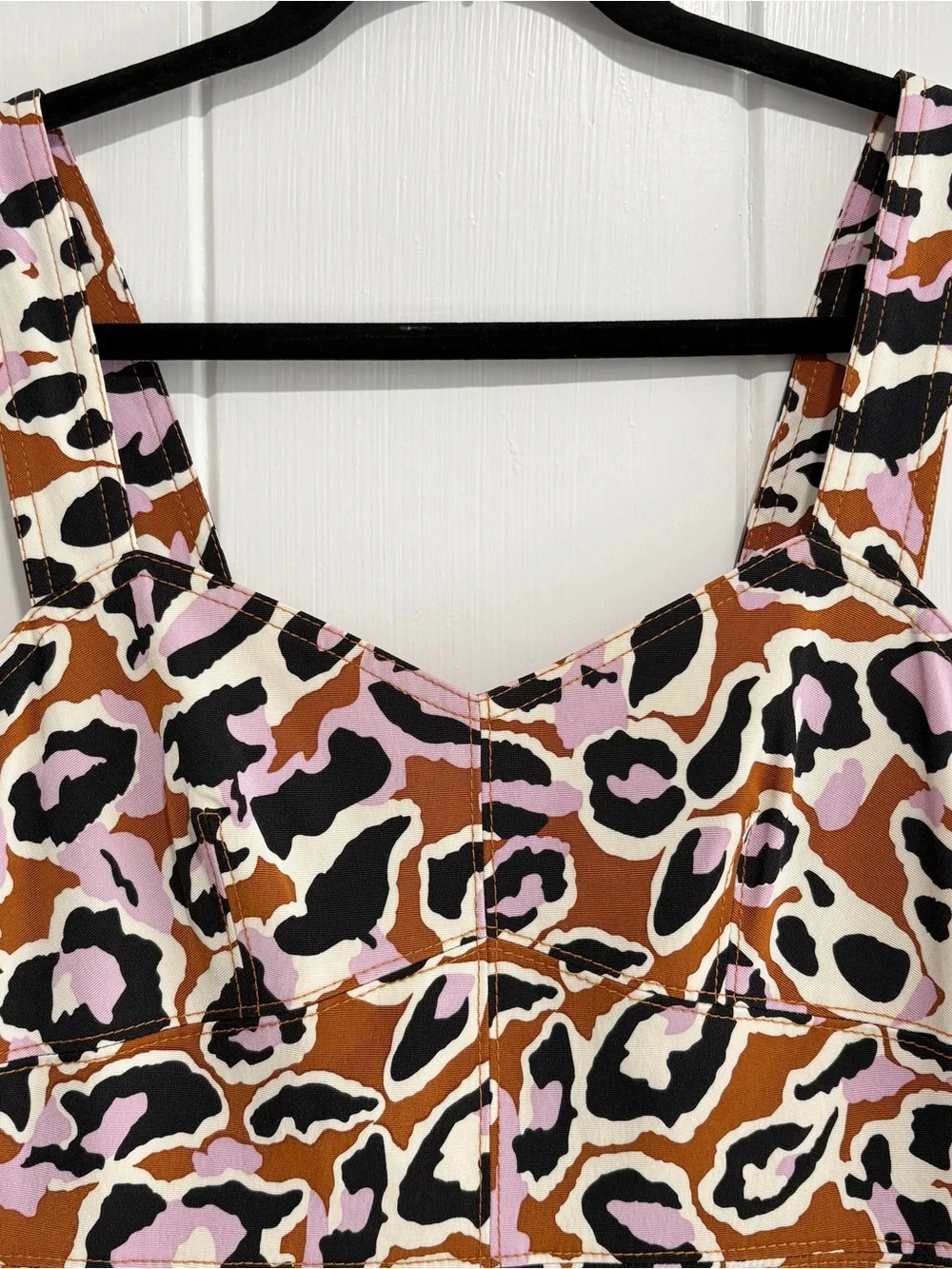 J. Crew Contrast Stitched Sheath Dress All-over Leopard Print Size 2